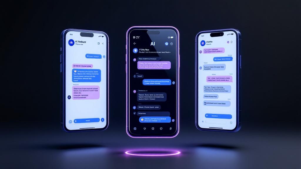 Three AI chatbots ChatGPT Claude and Gemini displayed side by side on smartphones