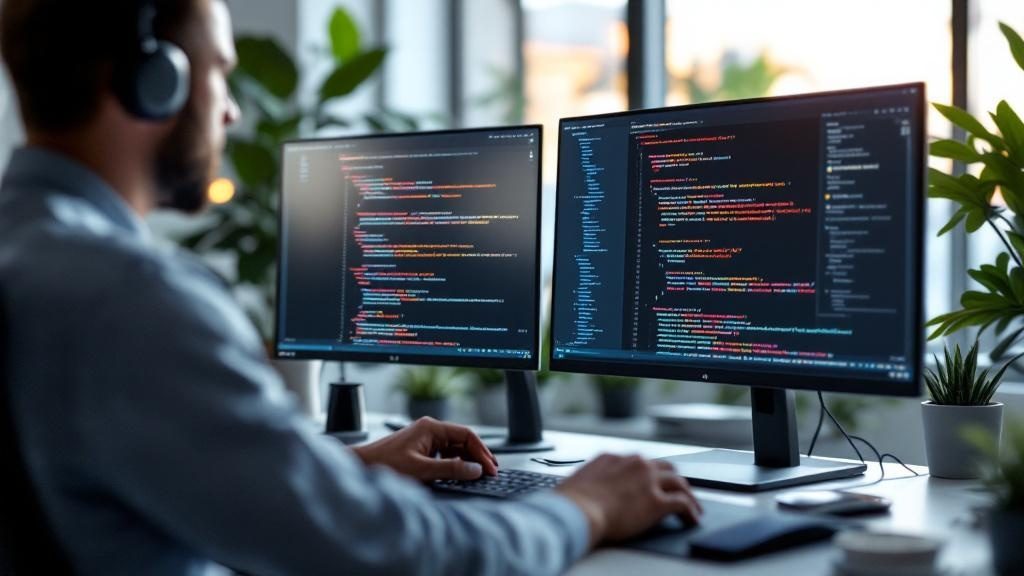 Developer using Cursor AI review for coding assistance