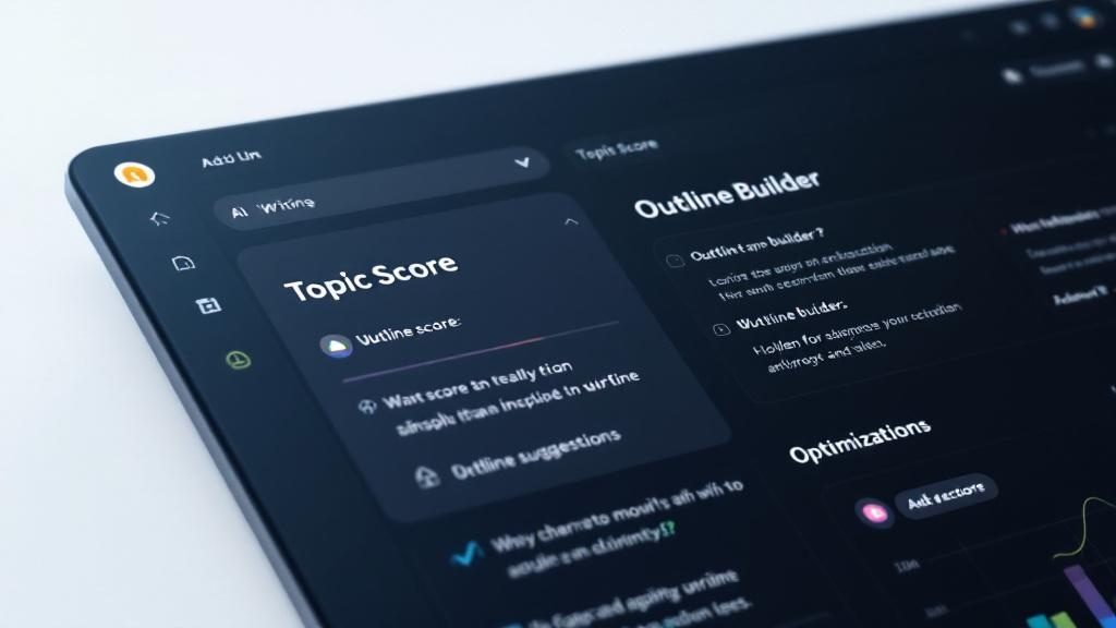 Frase AI review interface with outline and SERP analysis