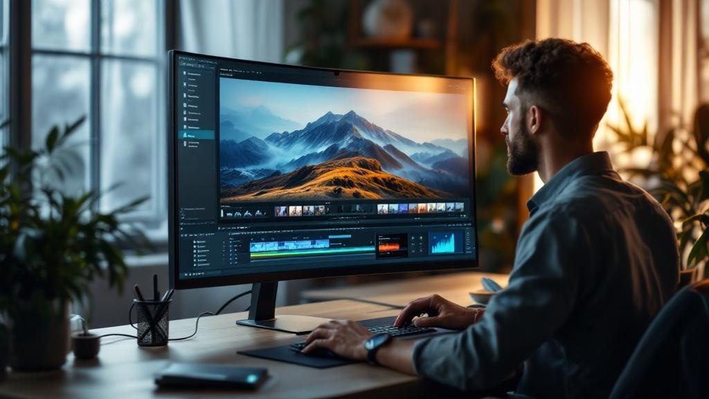 Content creator using Pictory AI video editor